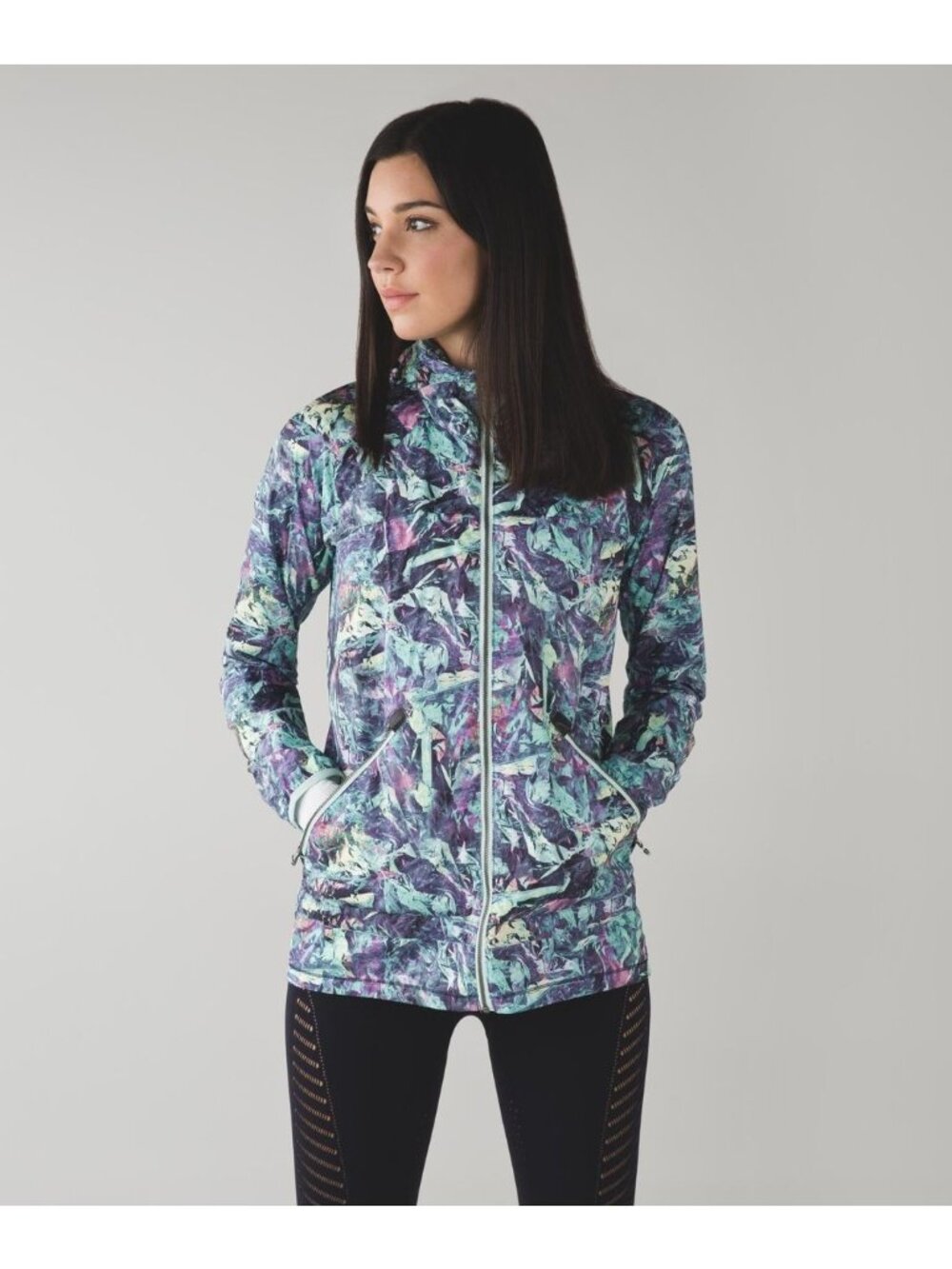 Lululemon Miss Misty Jacket II Iridescent Multicolor Zip-Up, Size 6